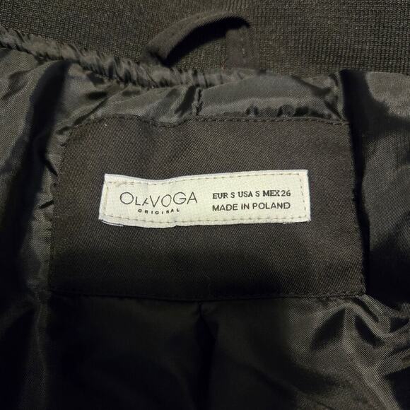 Women's Black Bomber Jacket - Picture 10 of 16